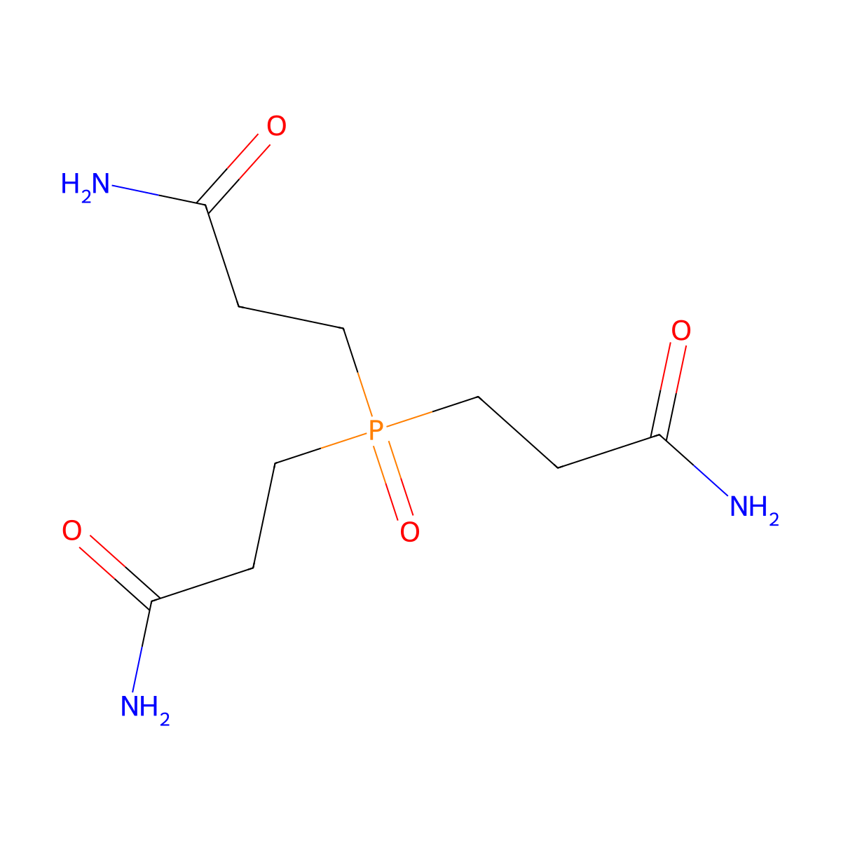 Propanamide, 3,3',3''-phosphinylidynetris- molecular structure, CAS 4116-00-1