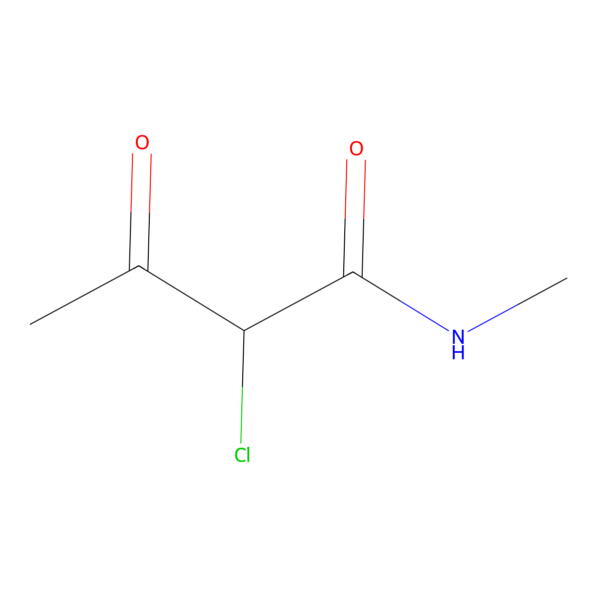 Butanamide, 2-chloro-N-methyl-3-oxo- molecular structure, CAS 4116-10-3