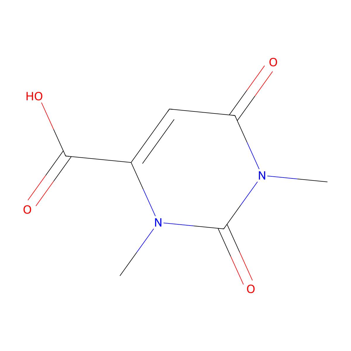 1,3-Dimethylorotic acid molecular structure, CAS 4116-38-5