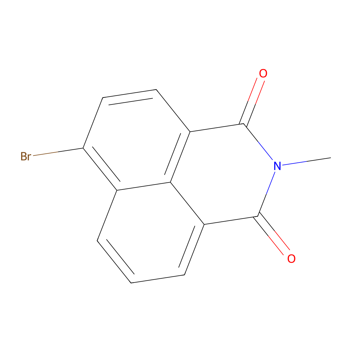 1H-Benz[de]isoquinoline-1,3(2H)-dione, 6-bromo-2-methyl- molecular structure, CAS 4116-90-9