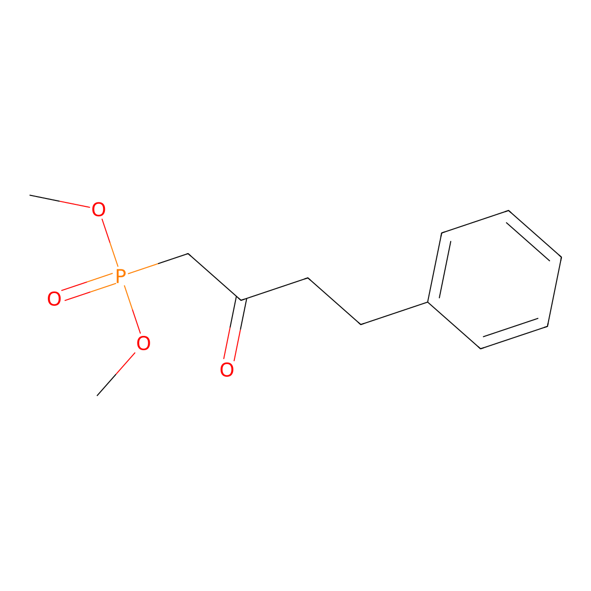 Dimethyl(2-oxo-4-phenylbutyl)phosphonate molecular structure, CAS 41162-19-0
