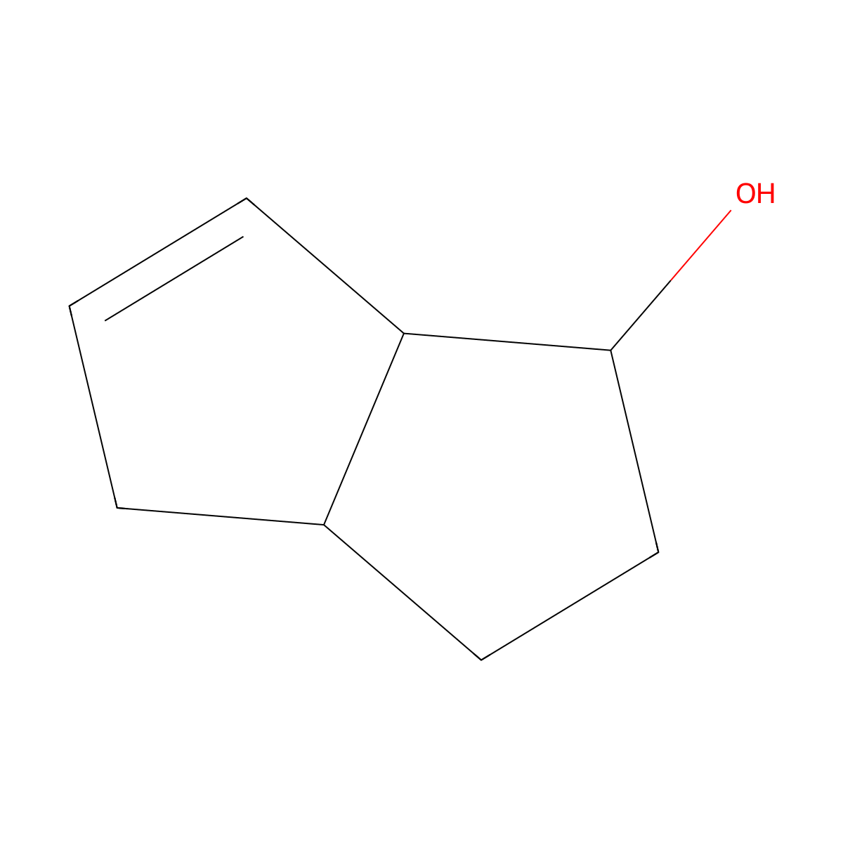 rac-(1R,3aR,6aR)-1,2,3,3a,4,6a-hexahydropentalen-1-ol molecular structure, CAS 41164-15-2