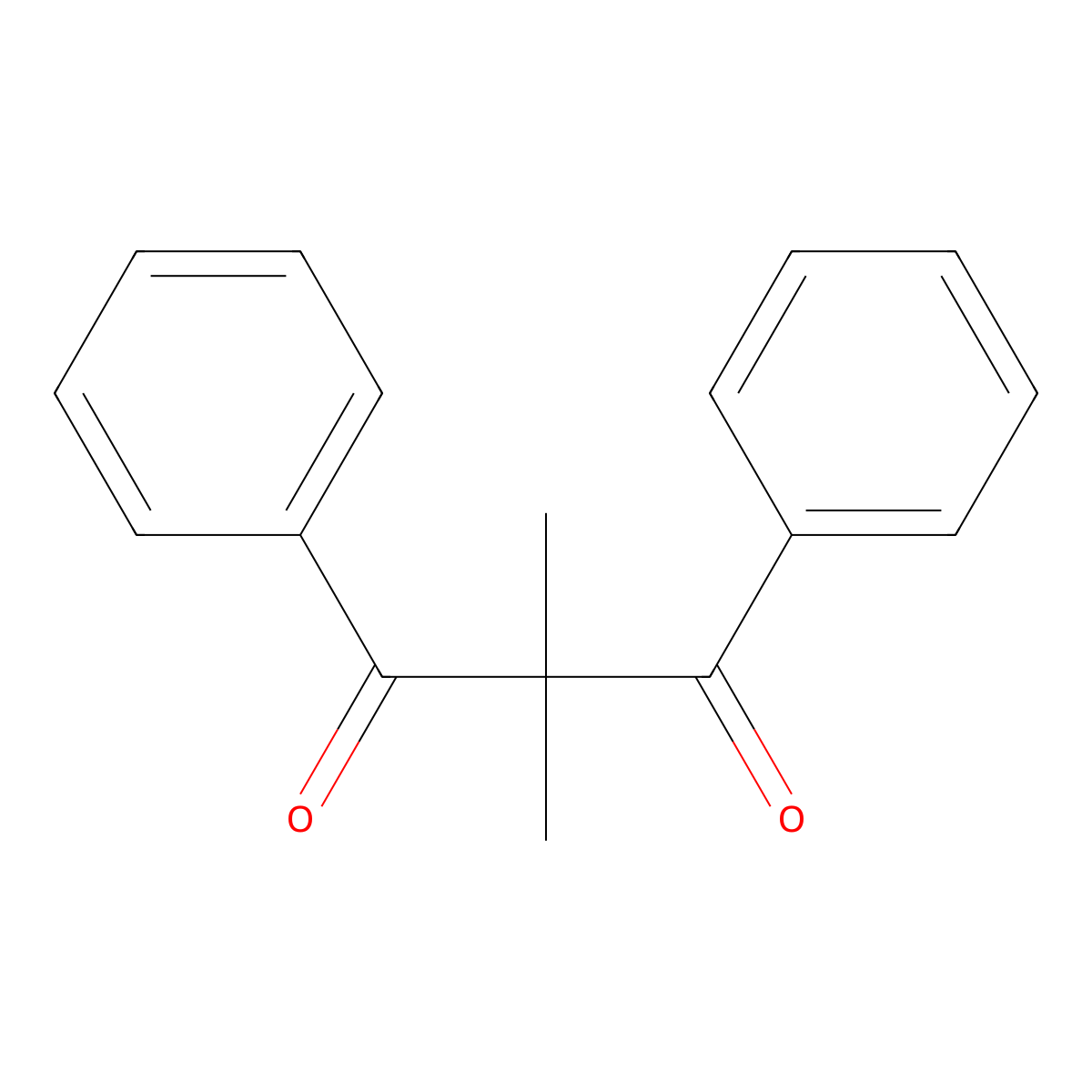 1,3-Propanedione, 2,2-dimethyl-1,3-diphenyl- molecular structure, CAS 41169-42-0