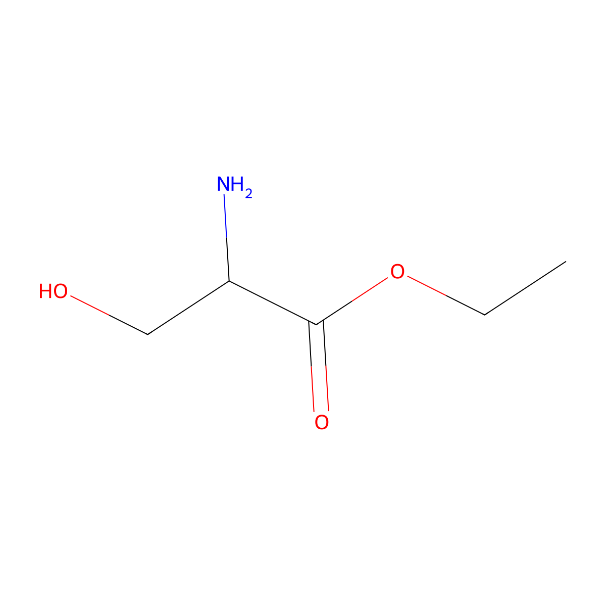 Ethyl serinate molecular structure, CAS 4117-31-1