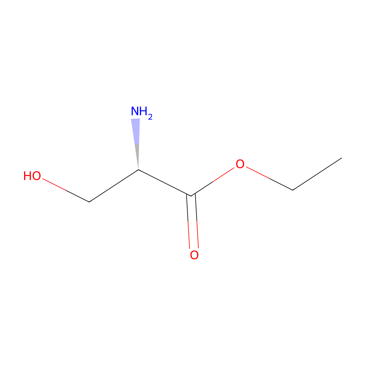 Ethyl serinate molecular structure, CAS 4117-31-1