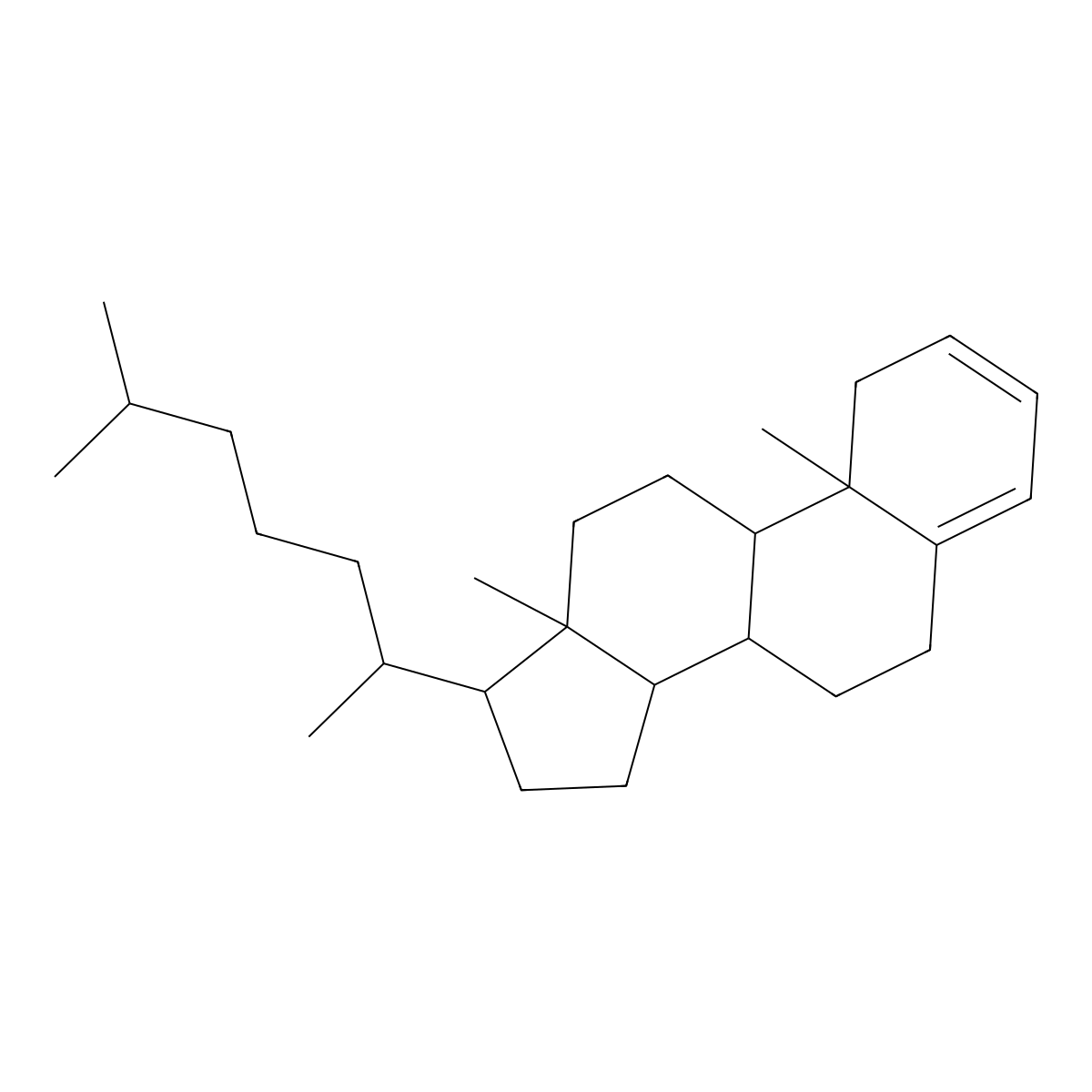 Cholesta-2,4-diene molecular structure, CAS 4117-50-4