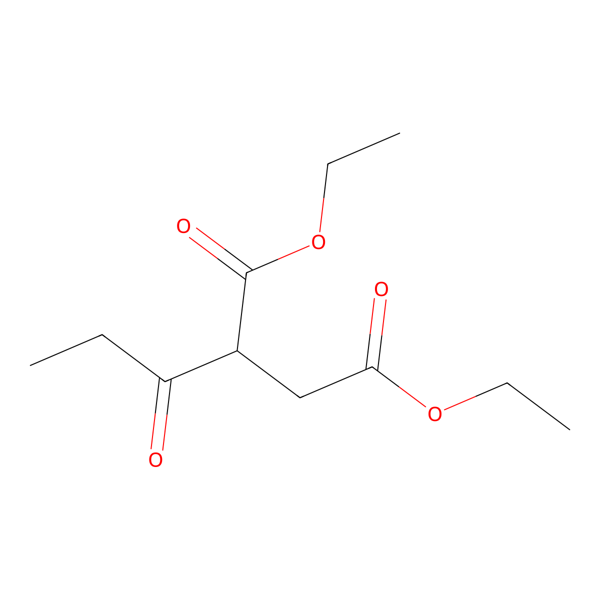 Diethyl 2-propionylsuccinate molecular structure, CAS 4117-76-4