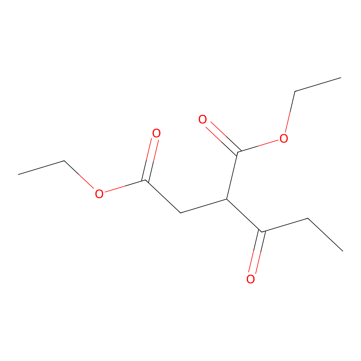 Diethyl 2-propionylsuccinate molecular structure, CAS 4117-76-4