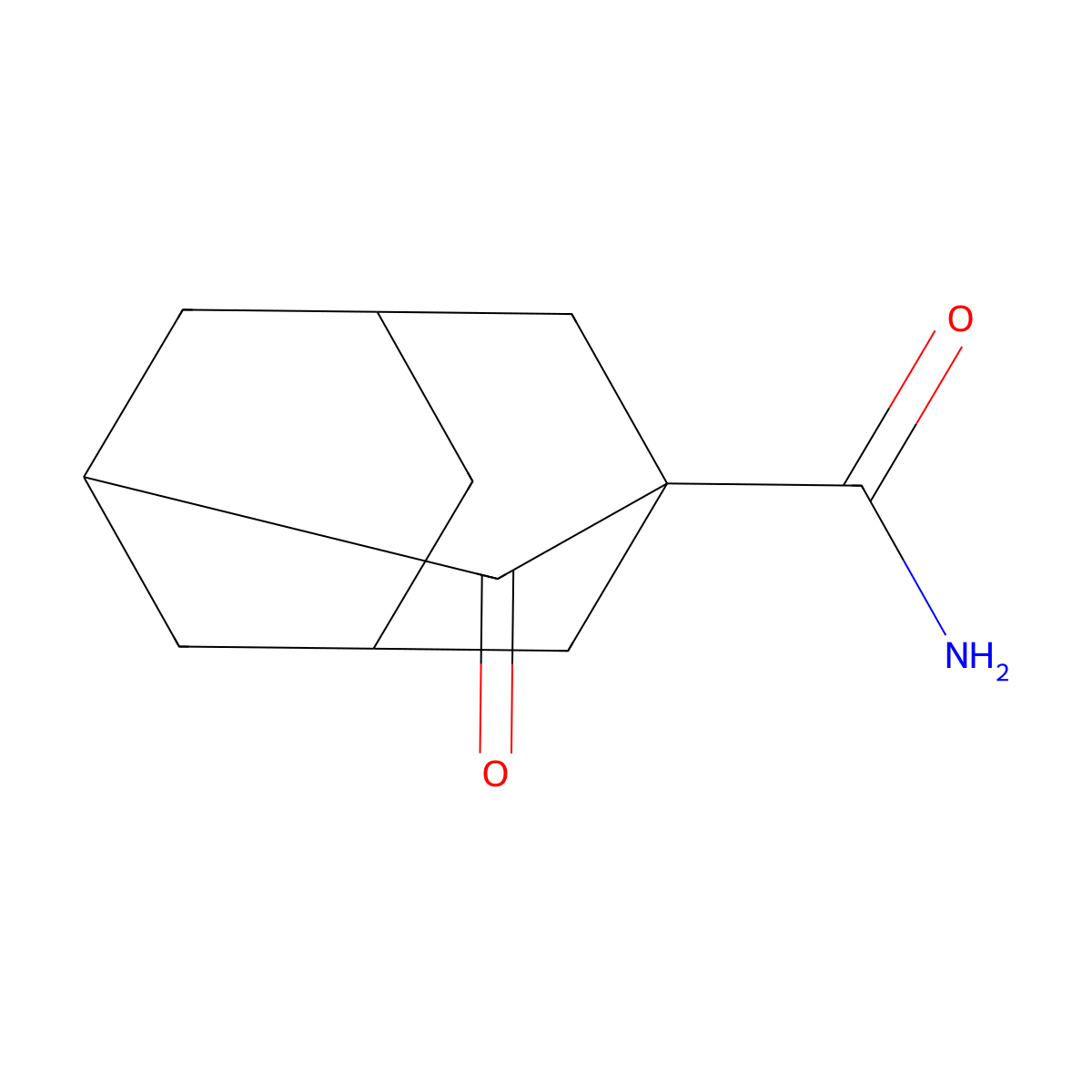 2-Oxoadamantane-1-carboxamide molecular structure, CAS 41171-77-1