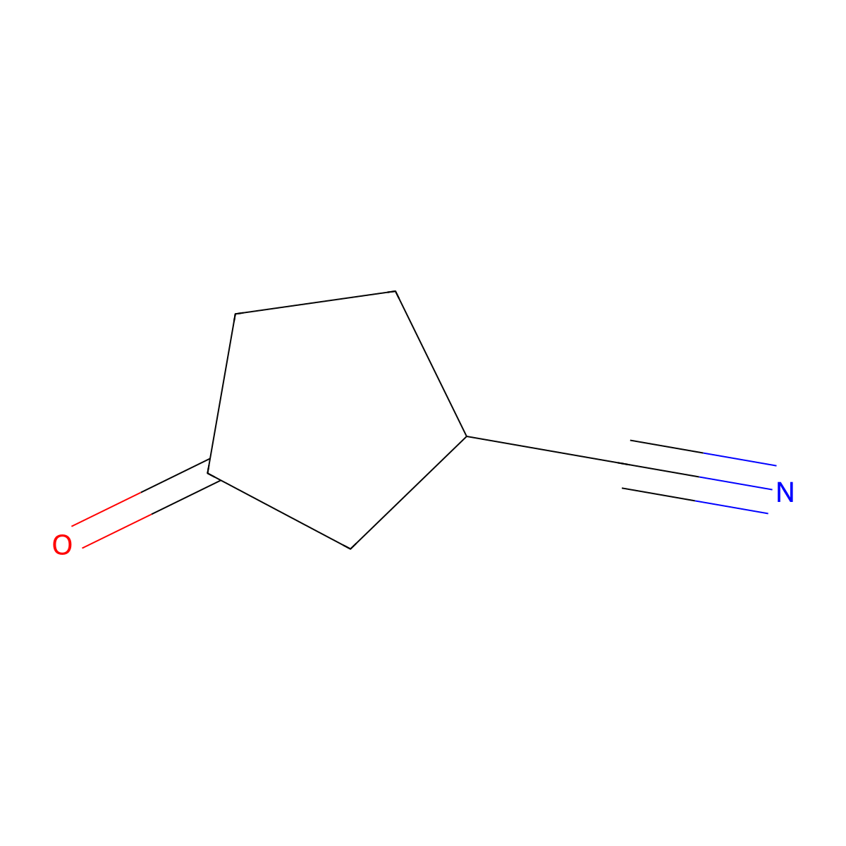 3-Oxocyclopentanecarbonitrile molecular structure, CAS 41171-91-9