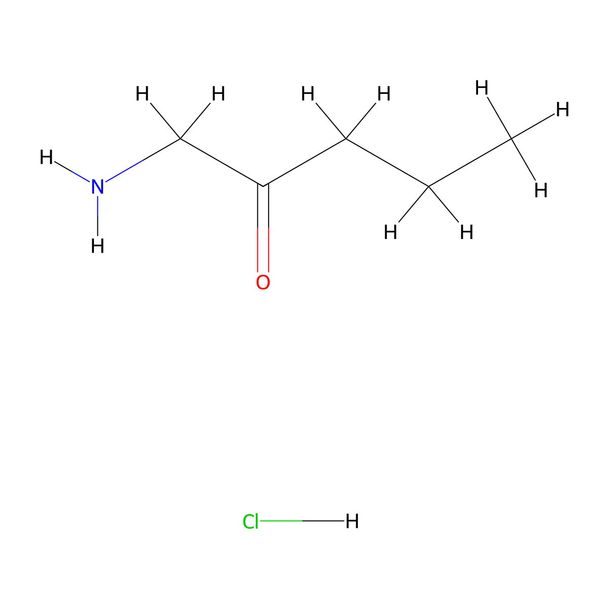 1-Aminopentan-2-one hydrochloride molecular structure, CAS 41172-98-9