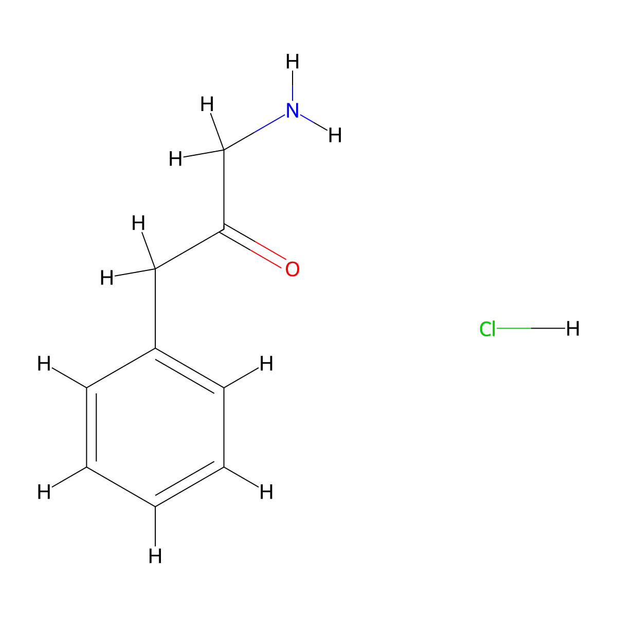 1-Amino-3-phenylpropan-2-one hydrochloride molecular structure, CAS 41173-00-6