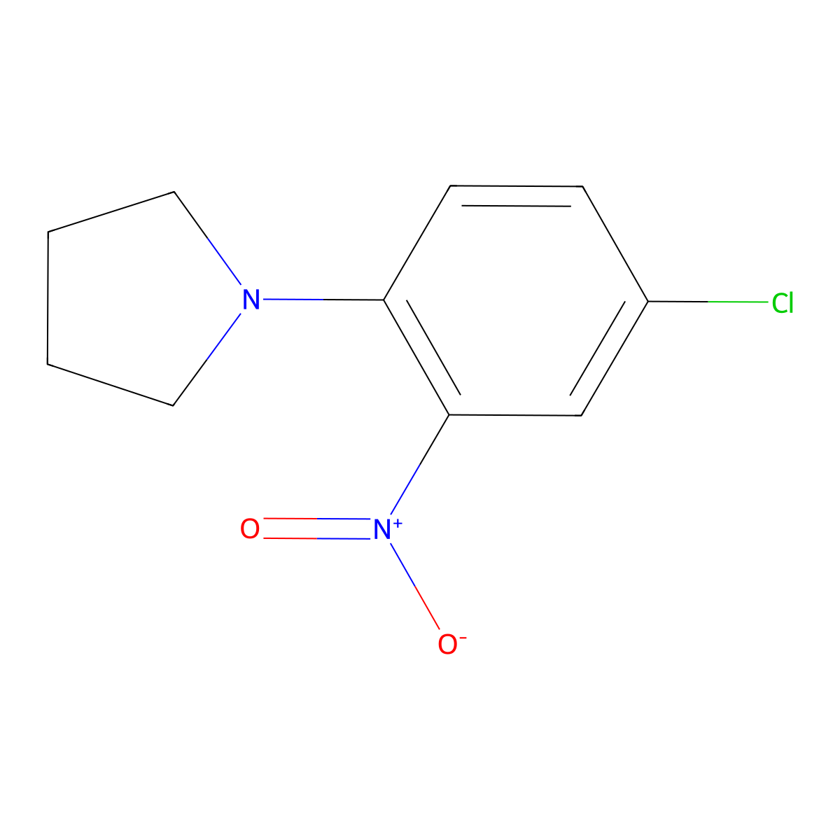 1-(4-Chloro-2-nitrophenyl)pyrrolidine molecular structure, CAS 41173-36-8