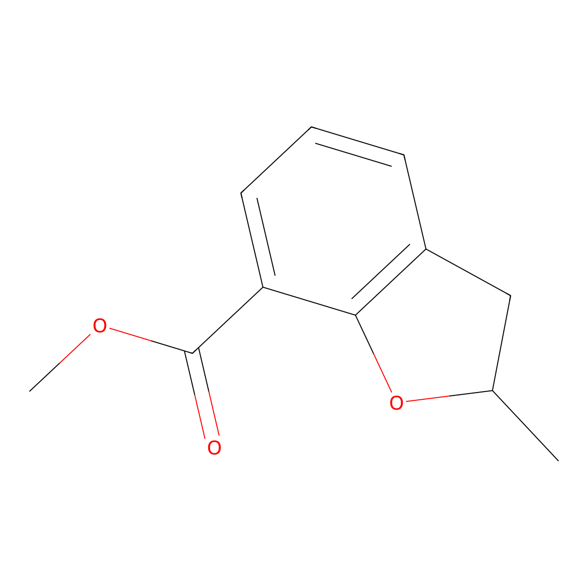 Methyl 2-methyl-2,3-dihydrobenzofuran-7-carboxylate molecular structure, CAS 41176-57-2
