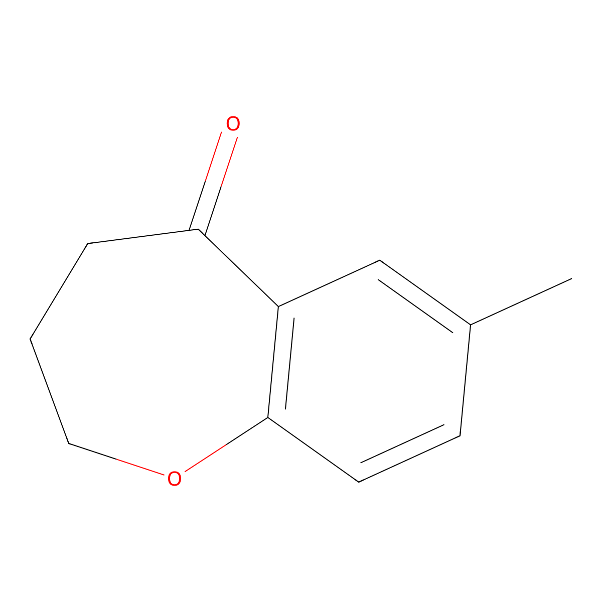 7-Methyl-2,3,4,5-tetrahydro-1-benzoxepin-5-one molecular structure, CAS 41177-66-6