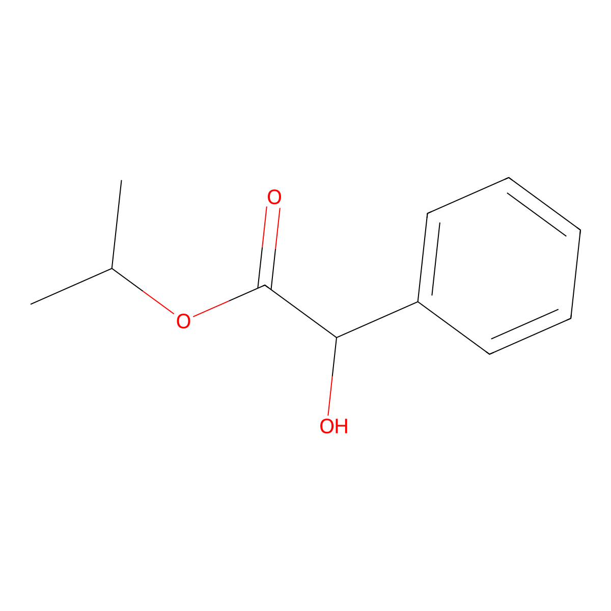 1-Methylethyl alpha-hydroxybenzeneacetate molecular structure, CAS 4118-51-8