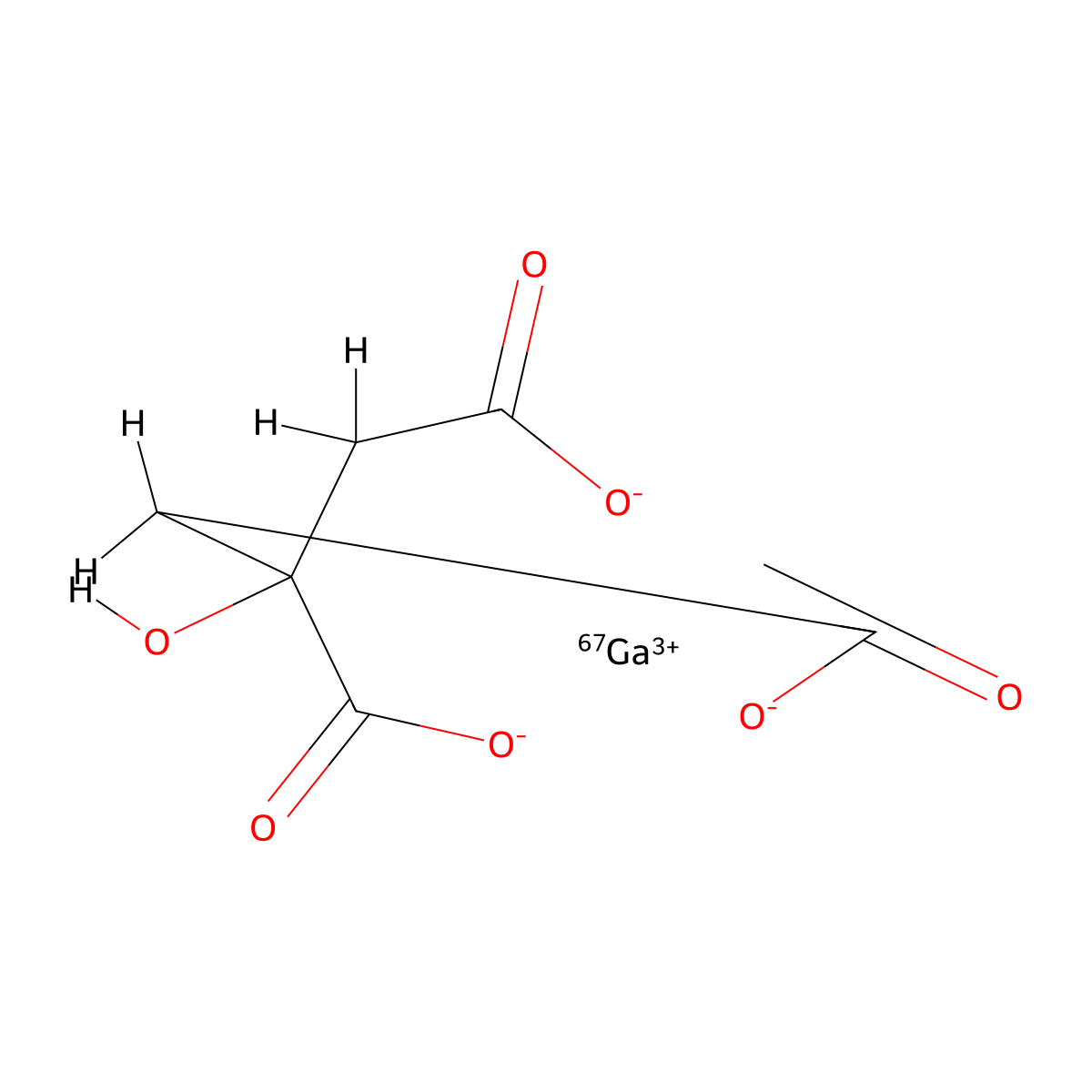 Gallium Citrate Ga-67 molecular structure, CAS 41183-64-6