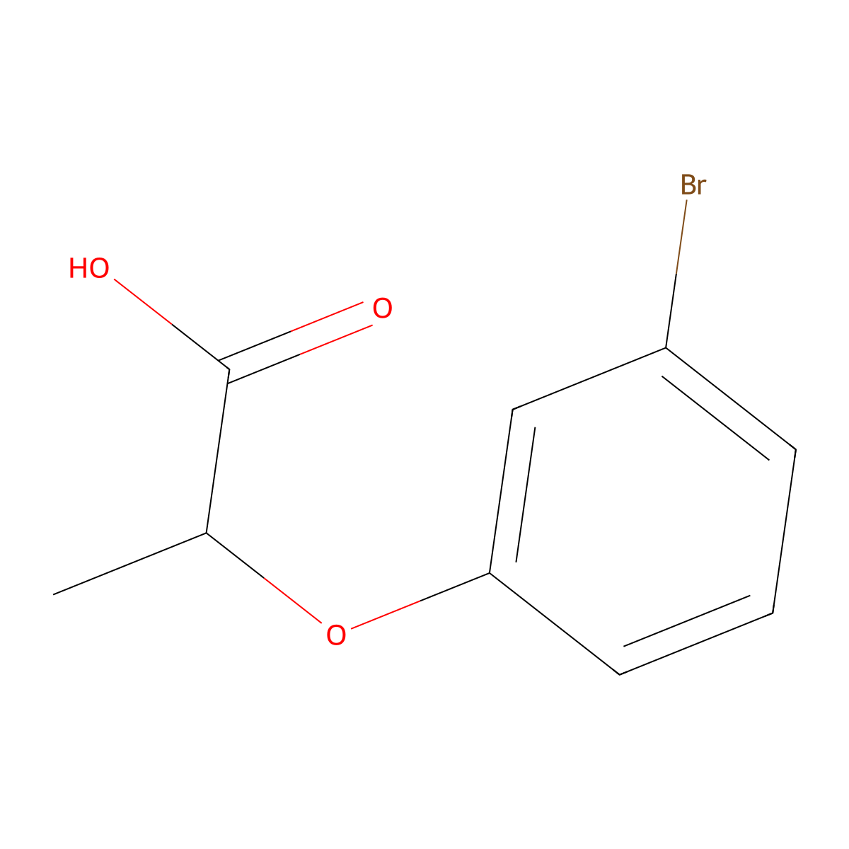 2-(3-Bromophenoxy)propanoic acid molecular structure, CAS 41183-67-9