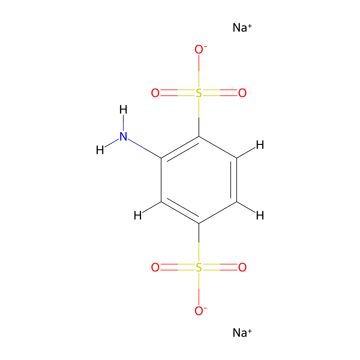 1,4-Benzenedisulfonic acid, 2-amino-, sodium salt (1:?) molecular structure, CAS 41184-20-7