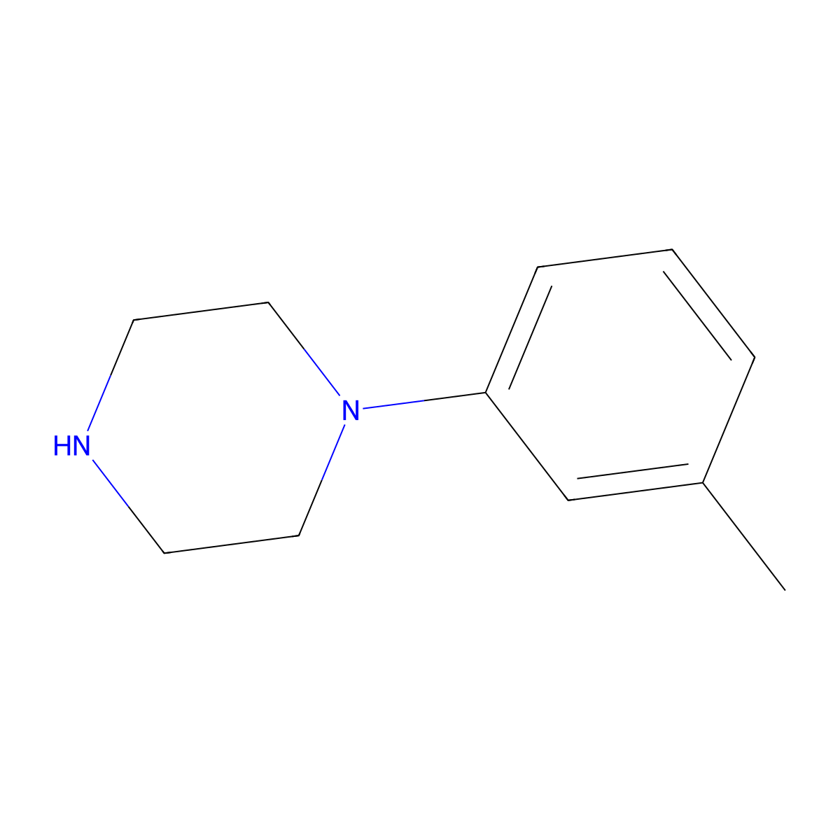 1-(m-Tolyl)piperazine molecular structure, CAS 41186-03-2