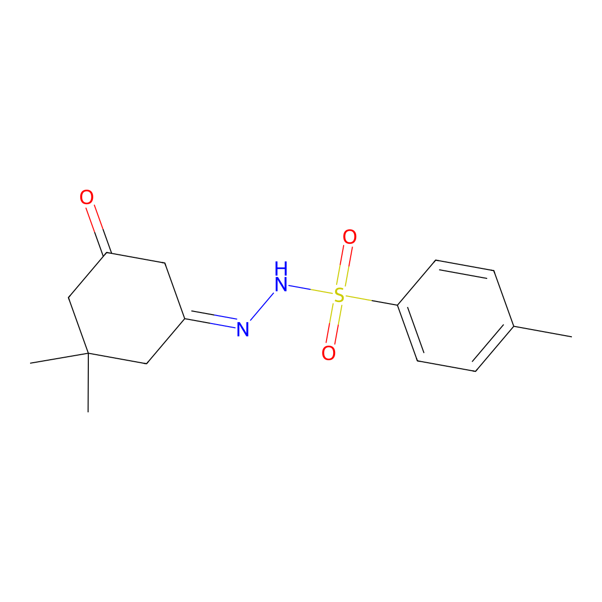 N'-(3,3-Dimethyl-5-oxocyclohexylidene)-4-methylbenzene-1-sulfonohydrazide molecular structure, CAS 41189-09-7