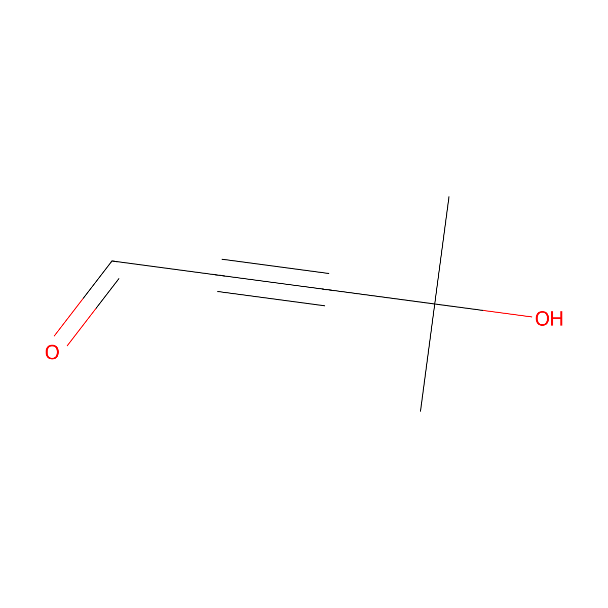 2-Pentynal, 4-hydroxy-4-methyl- molecular structure, CAS 41189-27-9
