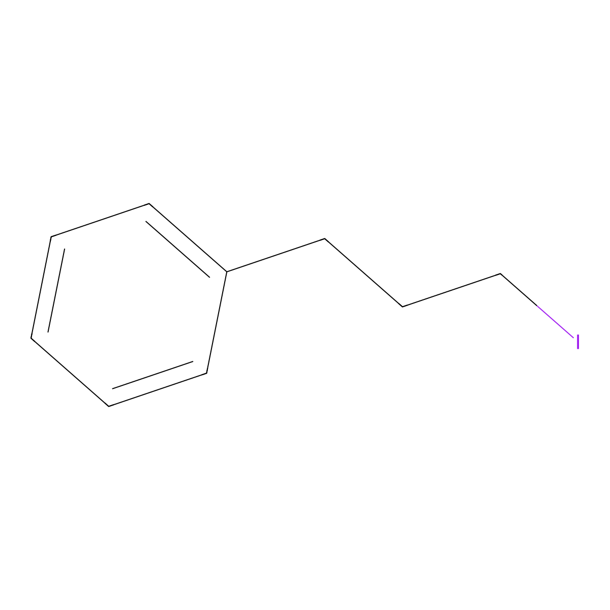 Benzene, (3-iodopropyl)- molecular structure, CAS 4119-41-9
