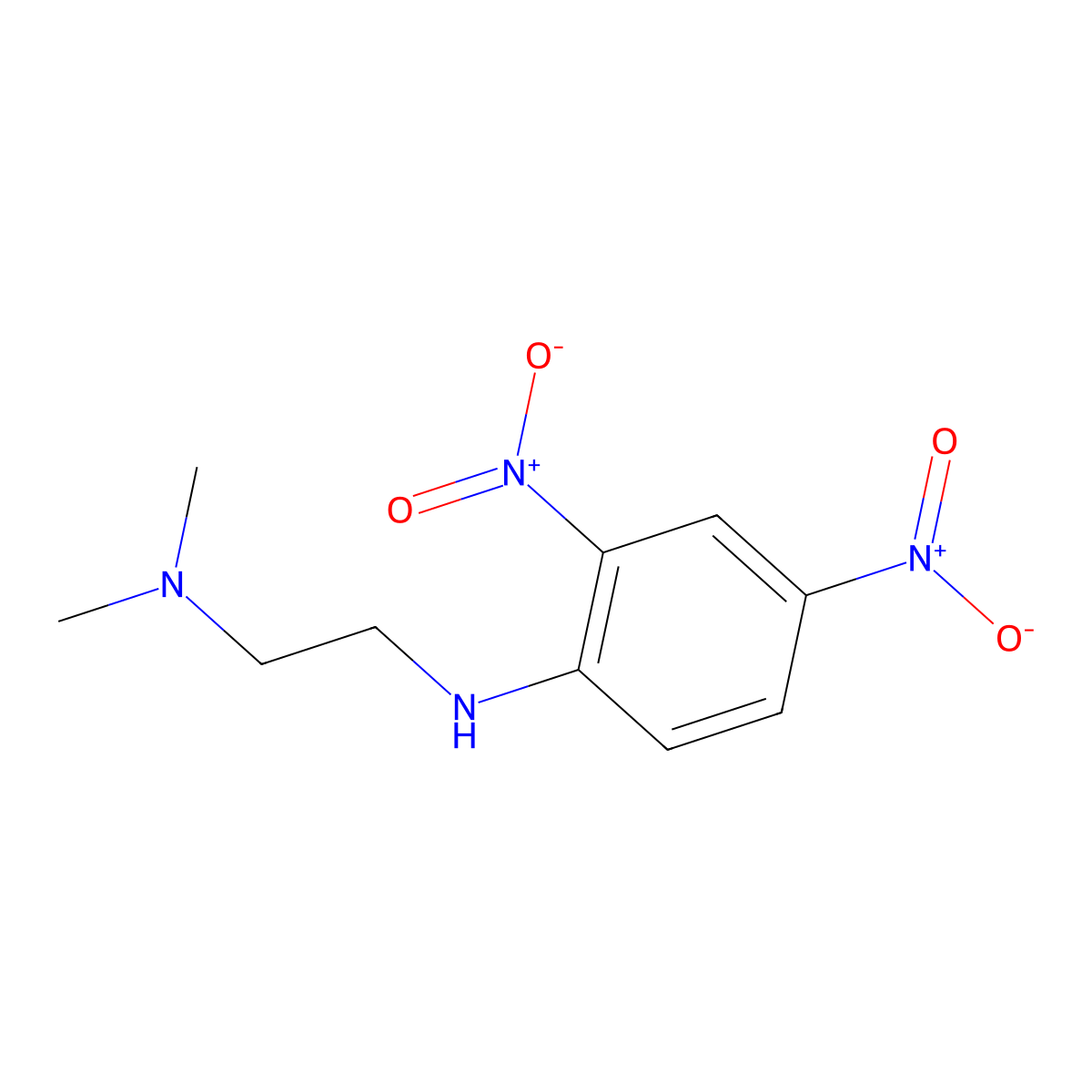 N'-(2,4-dinitrophenyl)-N,N-dimethylethane-1,2-diamine molecular structure, CAS 4119-48-6
