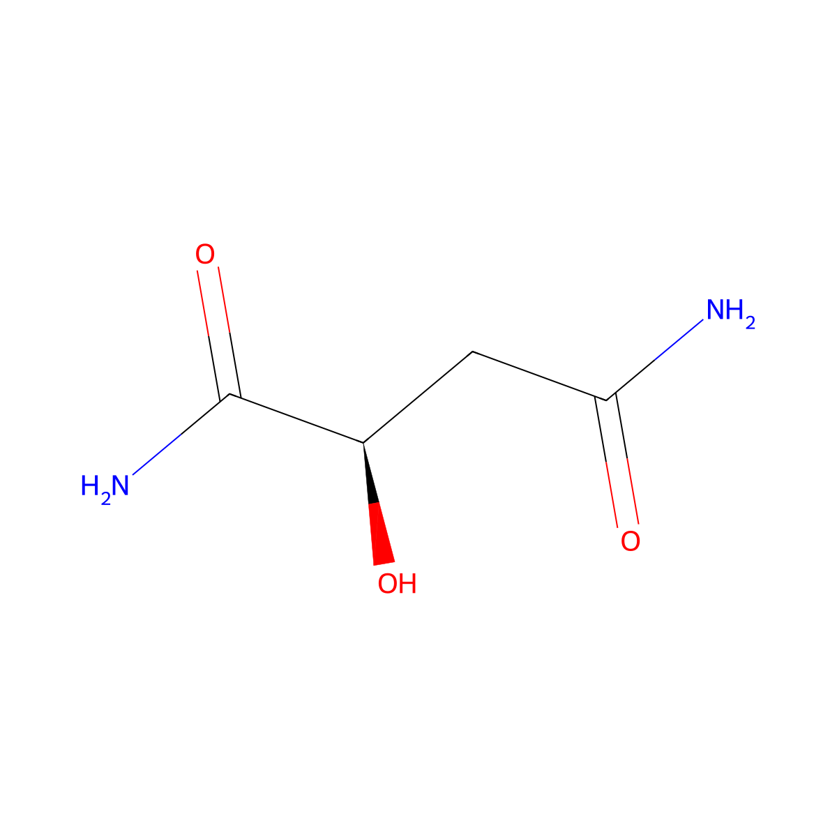 (2R)-2-hydroxybutanediamide molecular structure, CAS 41190-34-5