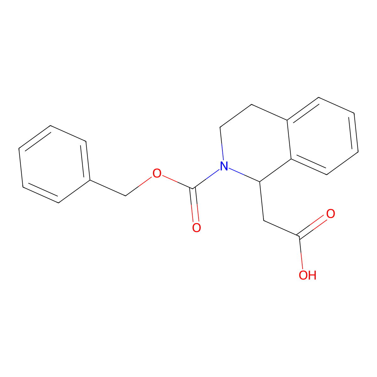 2-{2-[(Benzyloxy)carbonyl]-1,2,3,4-tetrahydroisoquinolin-1-yl}acetic acid molecular structure, CAS 41191-51-9