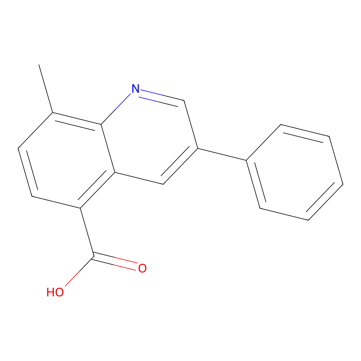 8-Methyl-3-phenylquinoline-5-carboxylic acid molecular structure, CAS 41191-68-8