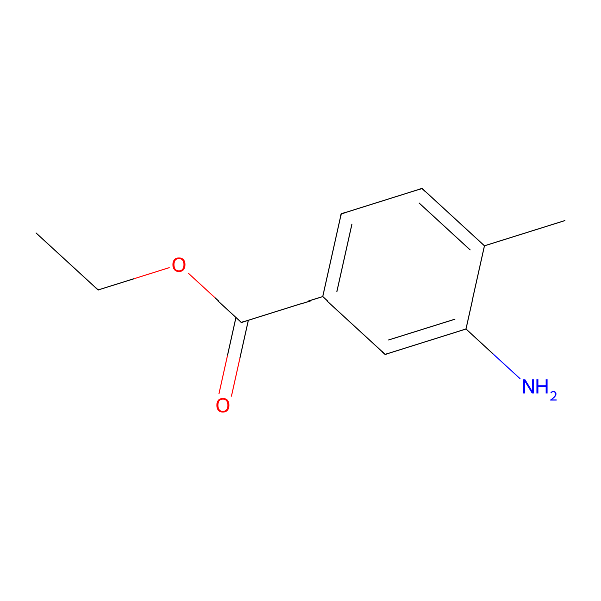 Ethyl 3-Amino-4-methylbenzoate molecular structure, CAS 41191-92-8