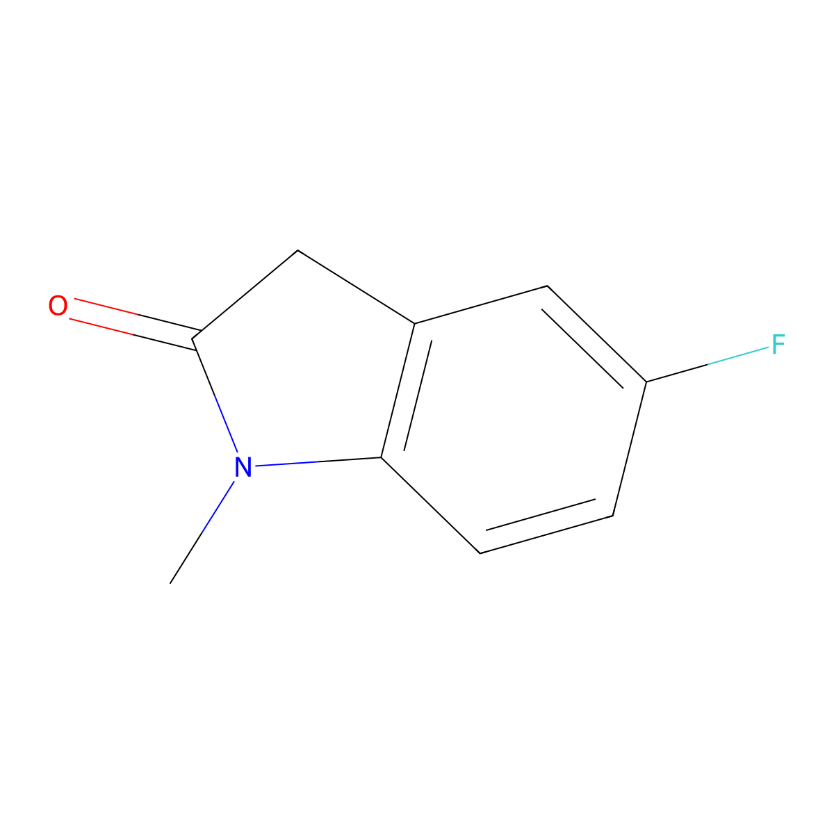 5-Fluoro-1-methylindolin-2-one molecular structure, CAS 41192-31-8