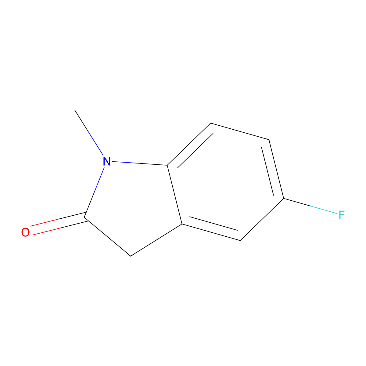 5-Fluoro-1-methylindolin-2-one molecular structure, CAS 41192-31-8