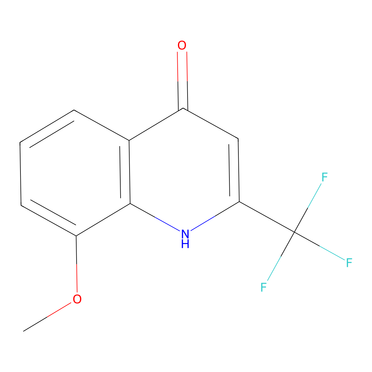 8-Methoxy-2-(trifluoromethyl)quinolin-4(1H)-one molecular structure, CAS 41192-84-1