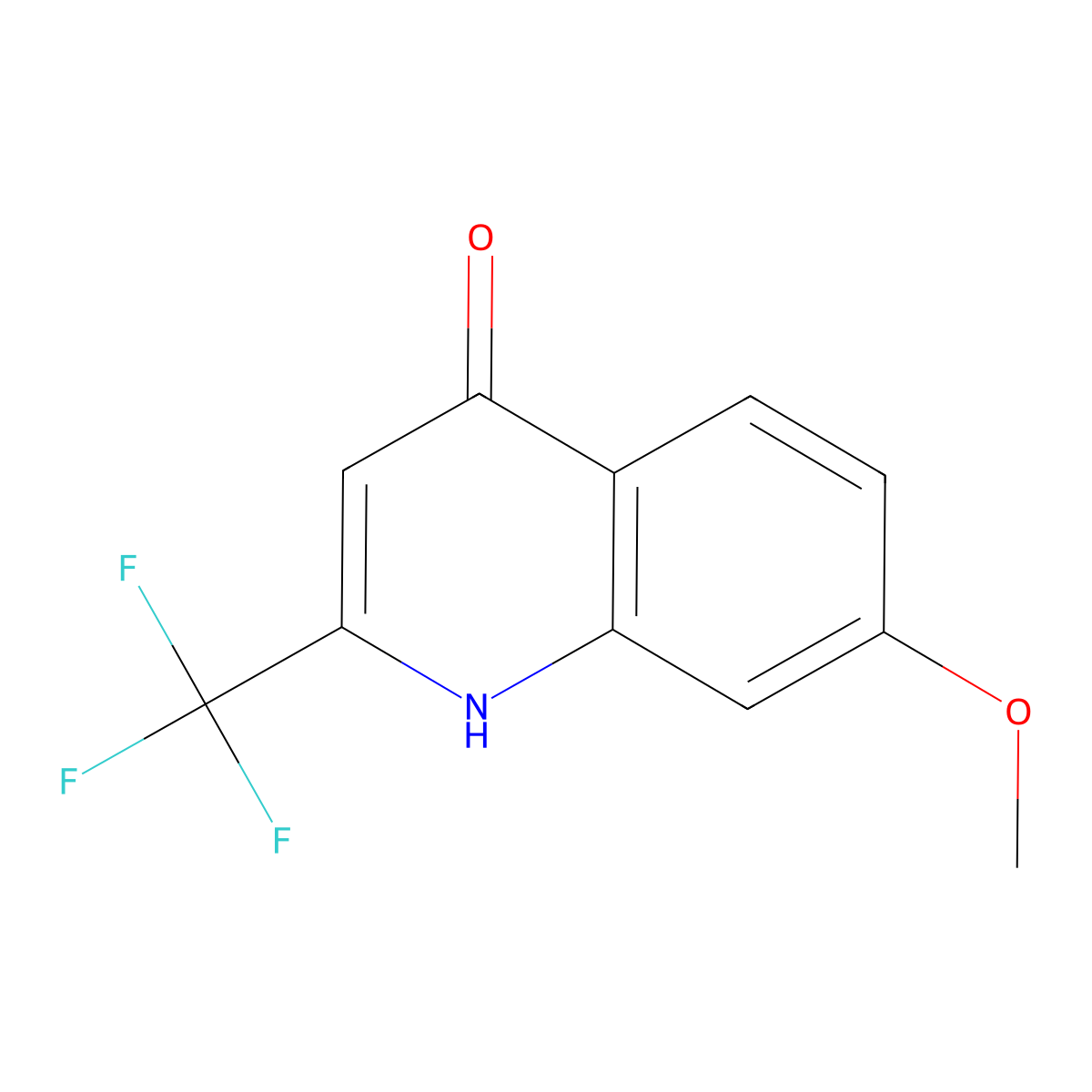 7-Methoxy-2-(trifluoromethyl)quinolin-4-OL molecular structure, CAS 41192-85-2