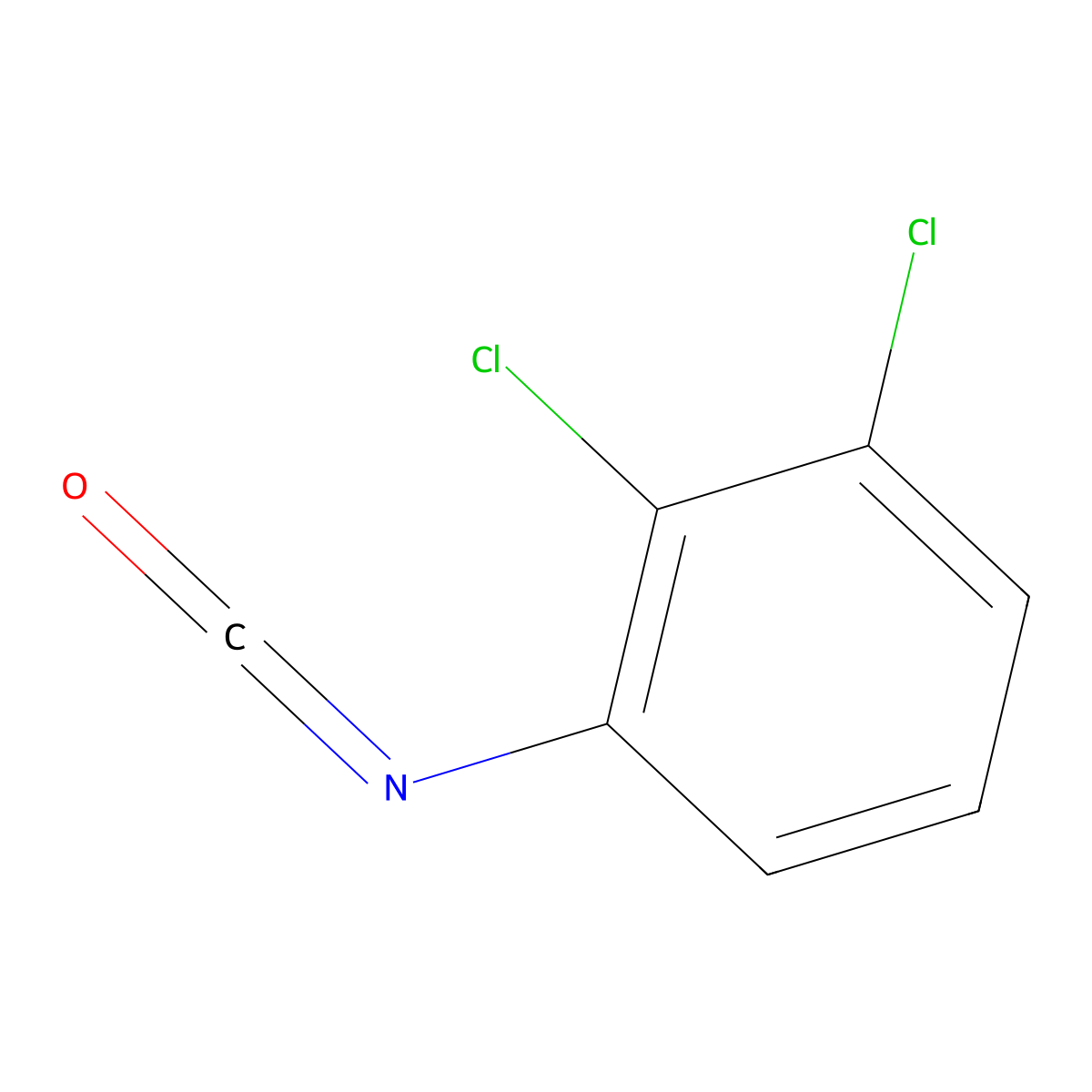 1,2-Dichloro-3-isocyanatobenzene molecular structure, CAS 41195-90-8