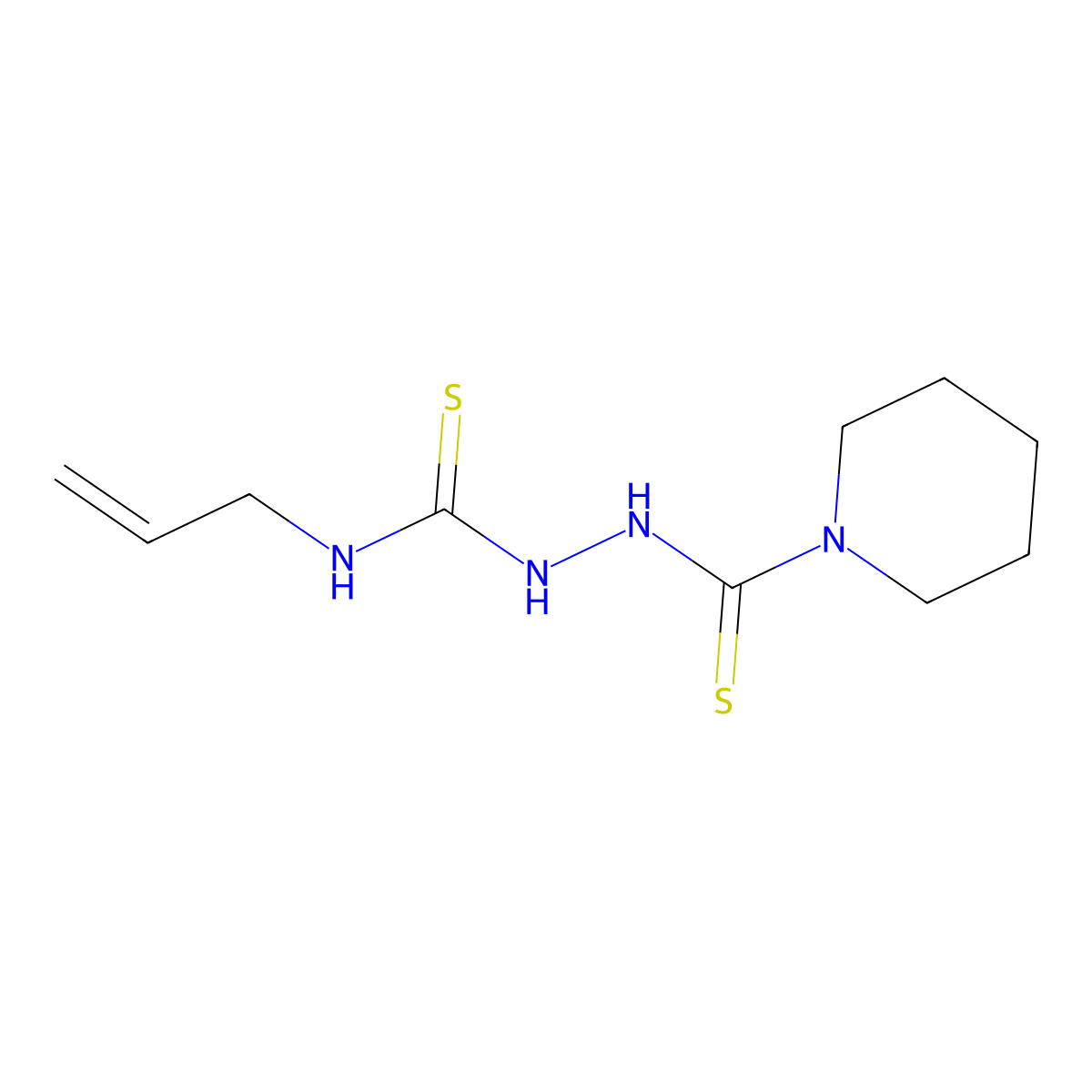 N-Allyl-2-(1-piperidinylcarbothioyl)hydrazinecarbothioamide molecular structure, CAS 41197-32-4