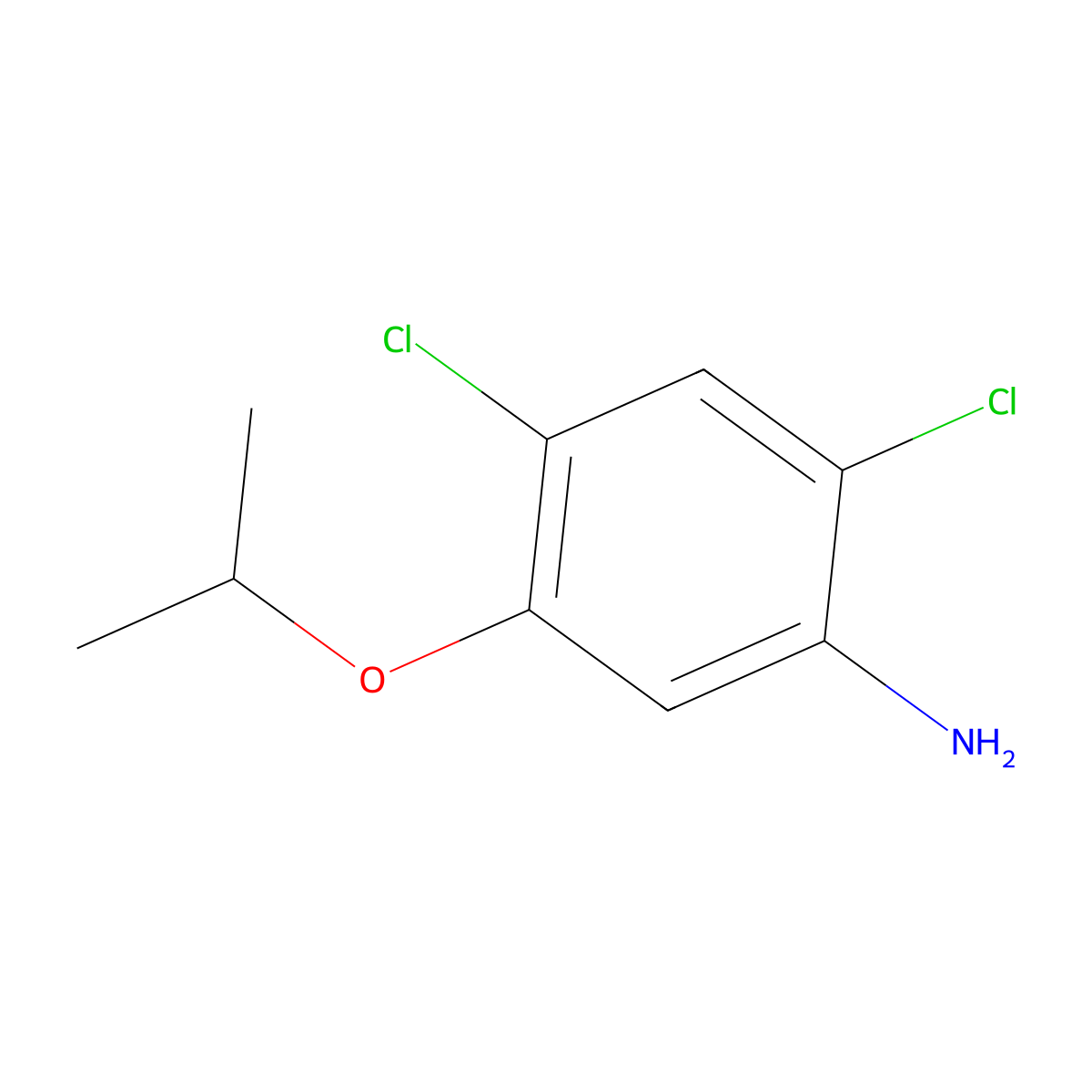 2,4-Dichloro-5-isopropoxyaniline molecular structure, CAS 41200-96-8