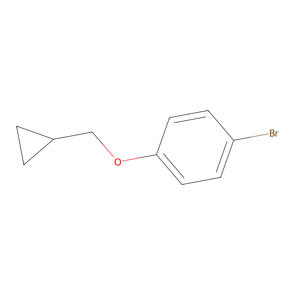 1-Bromo-4-(cyclopropylmethoxy)benzene molecular structure, CAS 412004-56-9