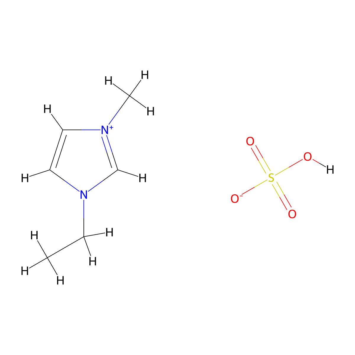 1-Ethyl-3-methylimidazolium hydrogen sulfate molecular structure, CAS 412009-61-1