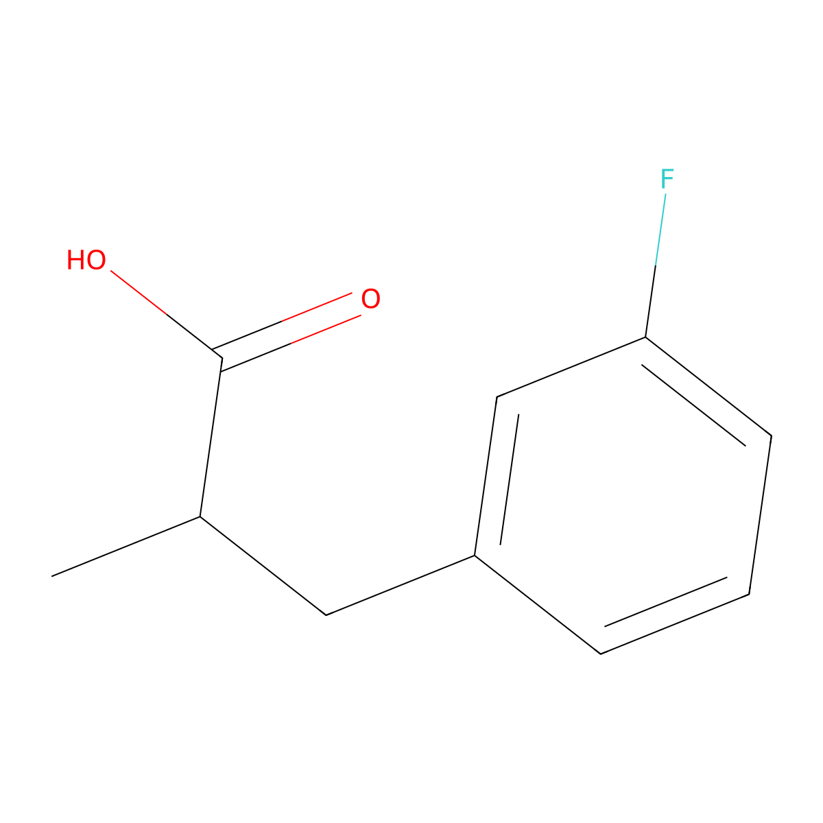 3-(3-Fluorophenyl)-2-methylpropanoic acid molecular structure, CAS 41201-57-4