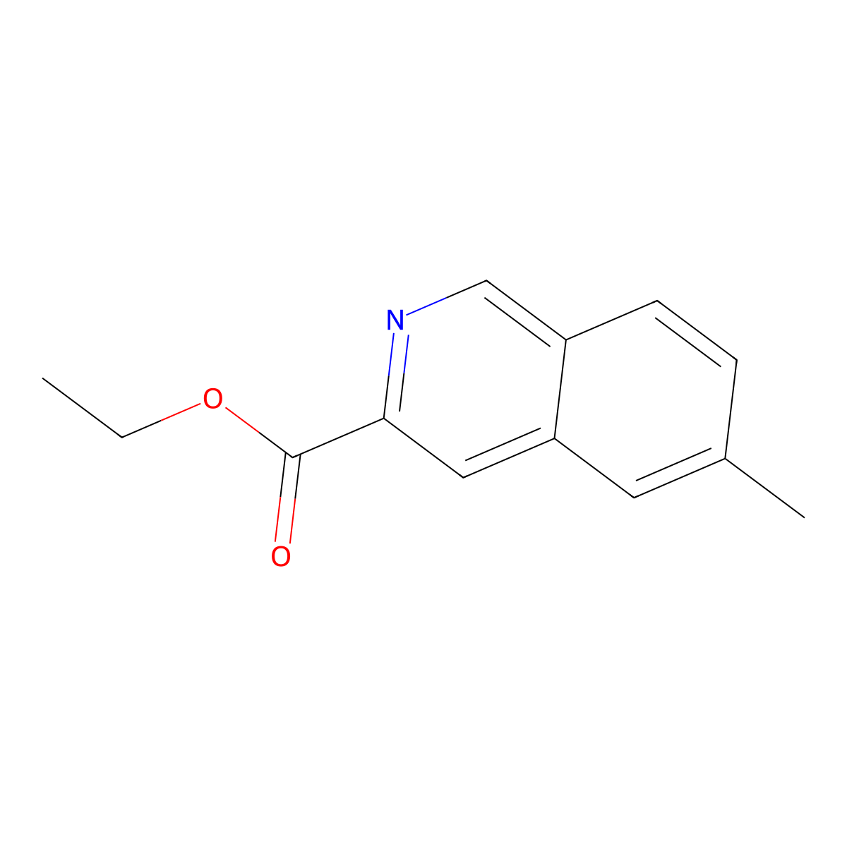 Ethyl 6-methylisoquinoline-3-carboxylate molecular structure, CAS 412010-12-9