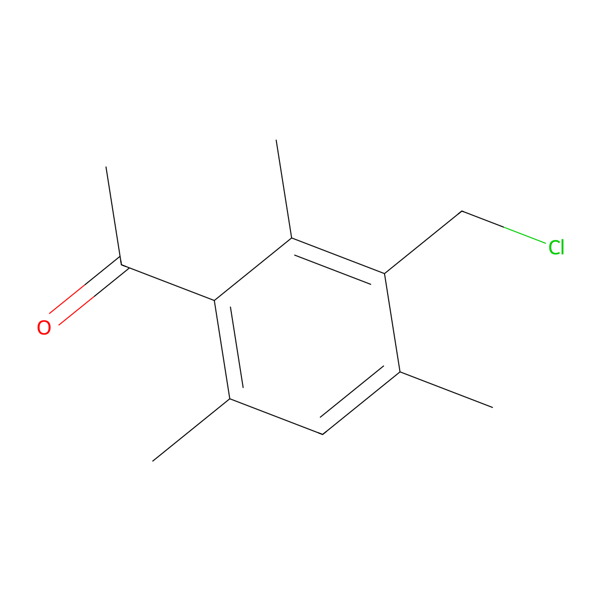 1-[3-(Chloromethyl)-2,4,6-trimethylphenyl]ethanone molecular structure, CAS 412013-51-5