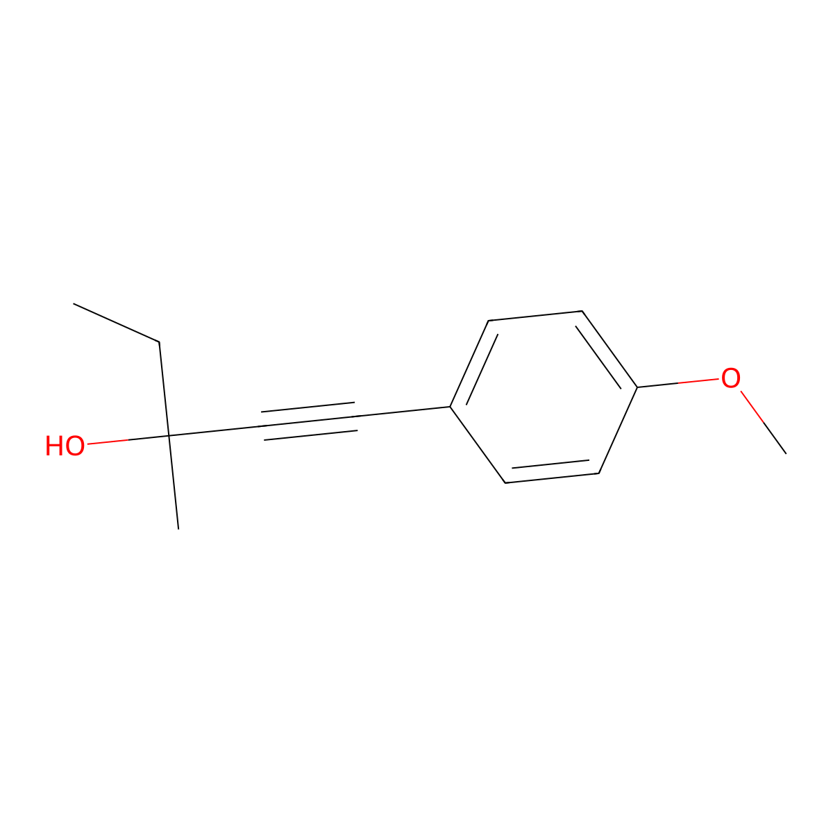 1-(4-Methoxyphenyl)-3-methyl-1-pentyn-3-ol molecular structure, CAS 412013-60-6