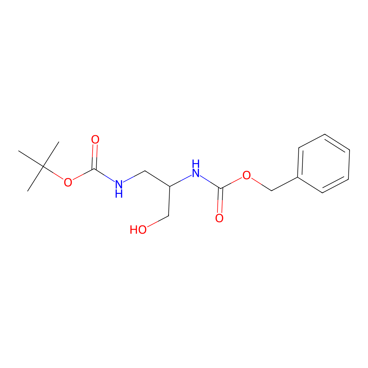 Z-D-Dap(boc)-OL molecular structure, CAS 412015-69-1