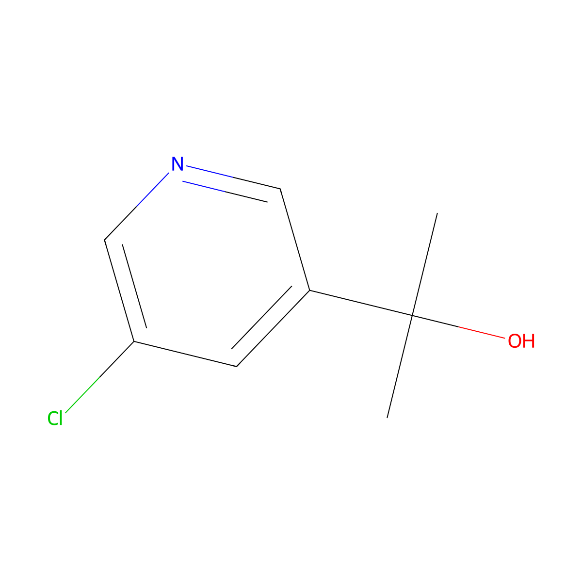 2-(5-Chloropyridin-3-yl)propan-2-ol molecular structure, CAS 412016-75-2