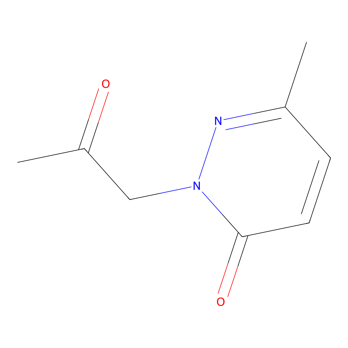 6-Methyl-2-(2-oxopropyl)-2,3-dihydropyridazin-3-one molecular structure, CAS 412018-59-8