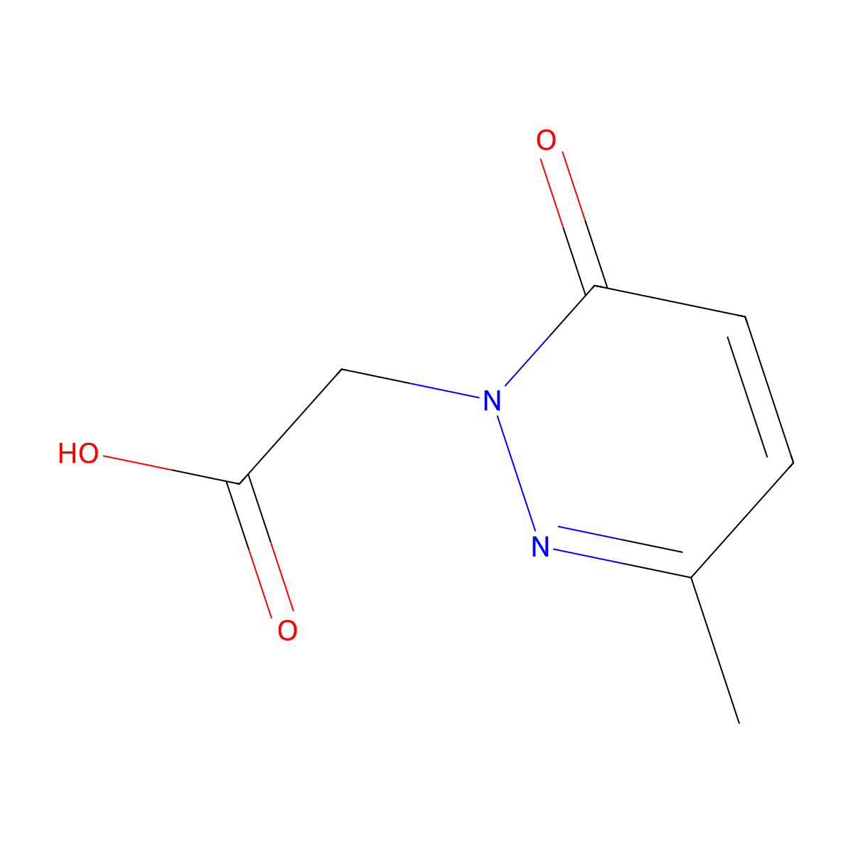 (3-Methyl-6-oxopyridazin-1(6H)-yl)acetic acid molecular structure, CAS 412018-60-1
