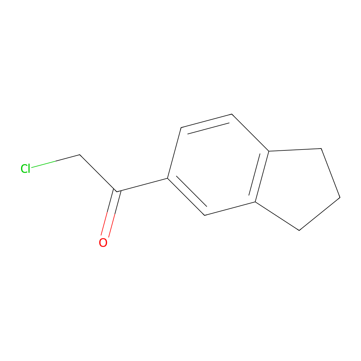 2-chloro-1-(2,3-dihydro-1H-inden-5-yl)ethan-1-one molecular structure, CAS 41202-24-8